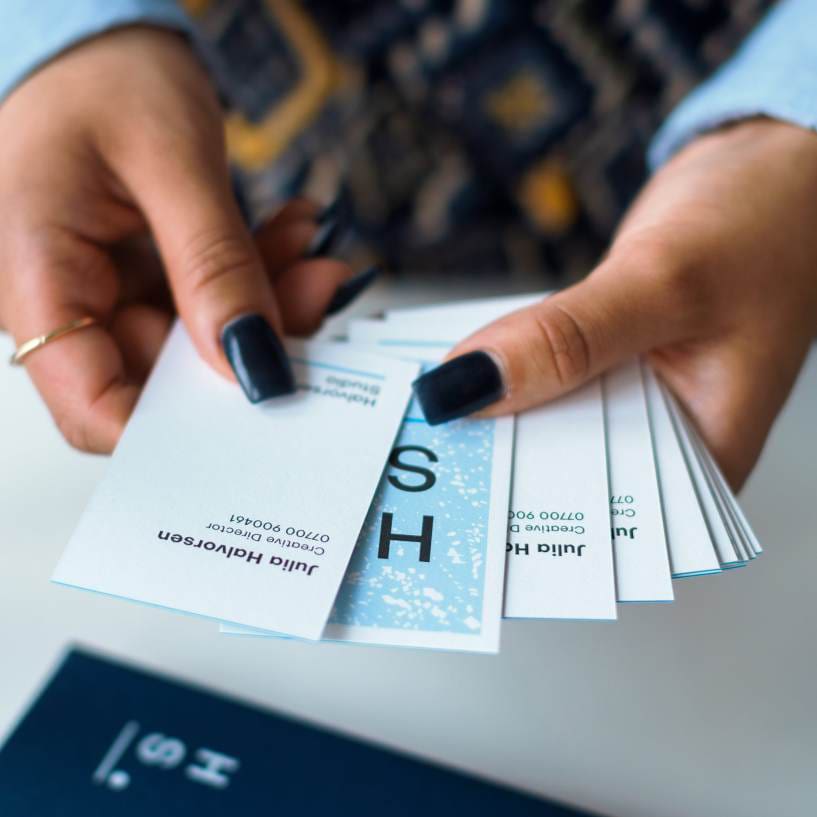 Business Cards. 32pt Thickness. Print design services.